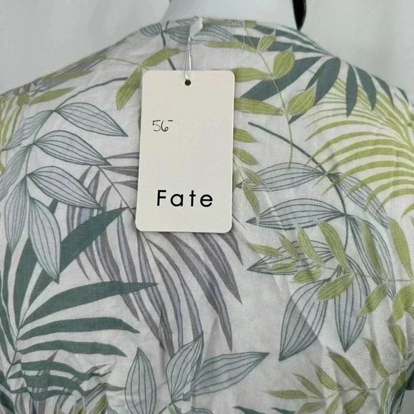 NWT FATE Tropical Print Cut Out O Ring
Accent Dress White/Light Green Size S - Picture 7 of 13